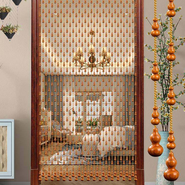 桃厕木葫芦珠无品牌/帘晶门帘款家用隔断客厅所玄水关新化解门对