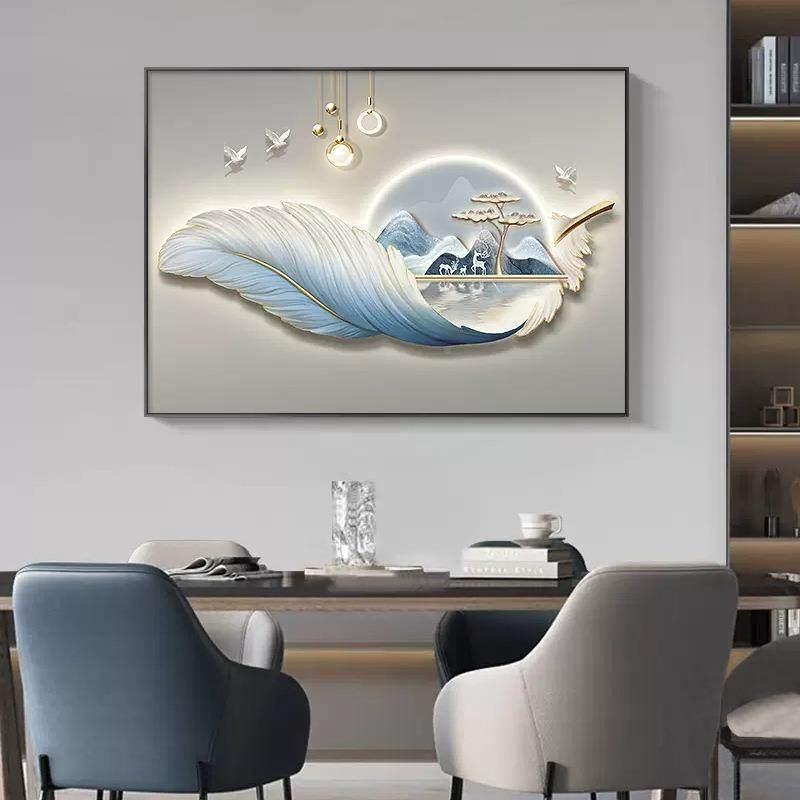 225年新箱款轻REQ奢0表箱电装饰画简约客厅配电箱遮挡电源总开关