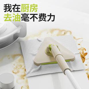 洗脸巾拖把三角夹布2025新款懒人家用大扫除小号平板可夹抹布毛巾