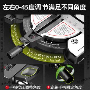 锯铝机10寸高精度木材铝材切割机多功能小型木板45度铝合金切角机