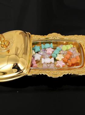 欧油式创17411意牛油碟黄碟方形牛油盒属金盖钢油盖黄油碟黄盘牛