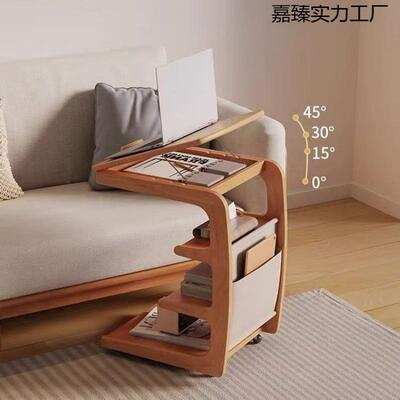 家用角柜小桌子多能发实木沙边几IXO可动带轮侧边柜床头置物移功