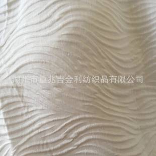 真丝纺ZQF棉面浪料夏季 混 蚕丝亚麻交织面料27mm波桑丝麻提花服装