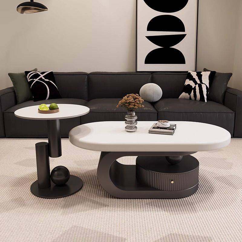 【铁艺焊接】奶油感设计师茶几客厅创意家用小户型桌子椭圆形简约,玩具/童车/益智/积木/模型,垂直悬浮玩具,淘宝优惠券,粉丝福利购,淘宝优惠卷