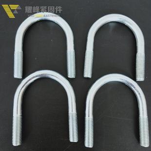 不锈钢U型无品牌 管镀卡U型锌螺栓2热镀锌管卡U型丝M6M8M10M1规格