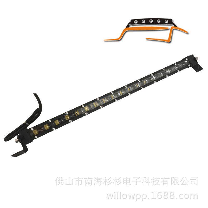 90W led汽车探照灯 LED单排工作灯 LED车顶灯 LED越野车灯 前杠灯