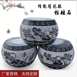 柱墩石垫基石皮圆墩空心石雕柱石墩子柱础柱顶石青石柱墩底座庭院