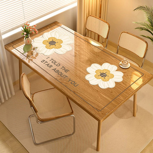 透明PVC餐桌垫软玻璃桌布免洗防水防油桌面保护垫高级感茶几垫子