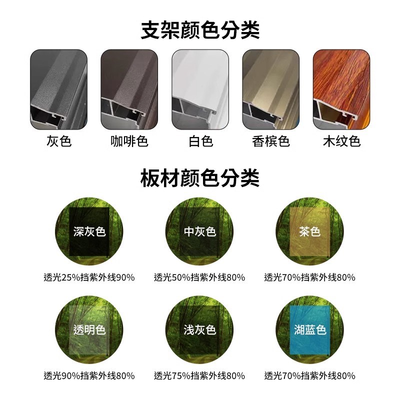 车篷铝合金雨棚室外汽车棚院子停车棚露台遮阳家用屋檐小区电车棚