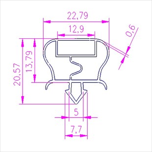商用适用于自主研发实验仪器箱体卡槽底座配套PVC密封条来图定制