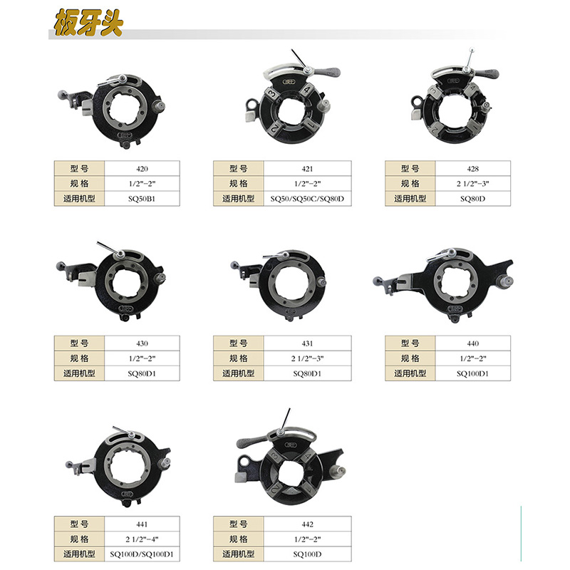 虎王牌电动丝板牙头总成2寸轻型3/寸重型自动绞丝机配件开牙器