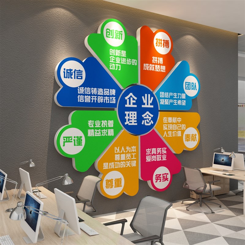 团队文化标语墙贴画办公室装饰企业公司励志宣传工厂车间服务理念