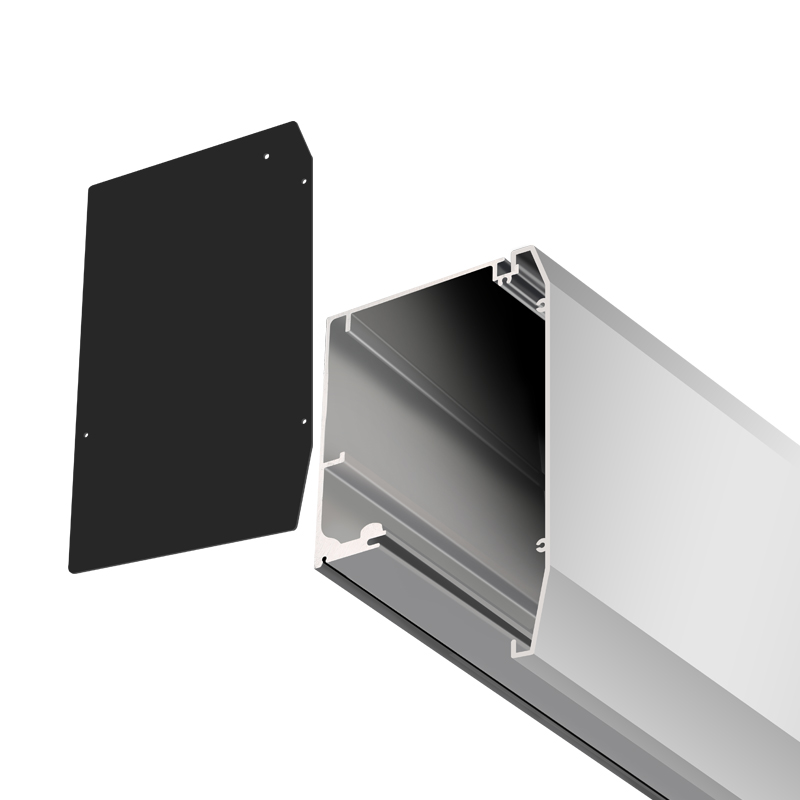 1明装米带盖板感应自动门加厚轨道铝合金轨道自动门配件机组门