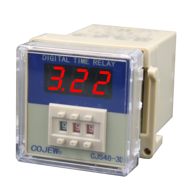 CJS8-3D 数显时间继电器通电延时器开关 0.01-9.99秒 交流C