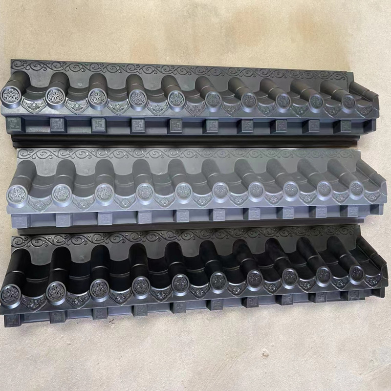 中式仿古屋簷门头一体瓦房檐装饰塑料瓦片古建筑马头防撞壁贴墙瓦