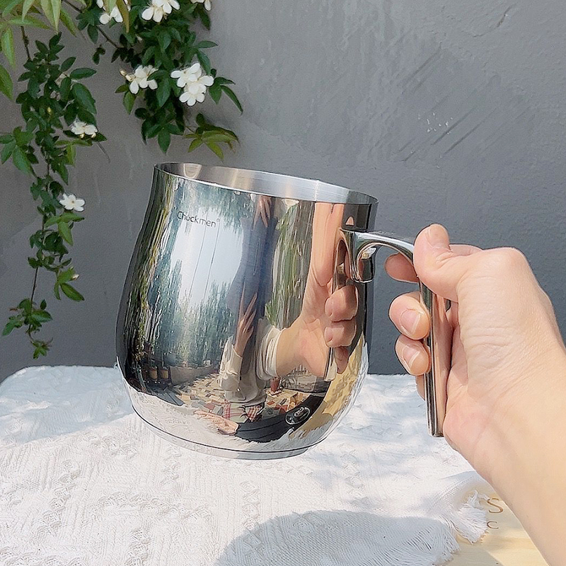 18/10不锈钢复合底大容量1.8L多用咖啡壶拉花杯奶泡杯拉花缸花茶