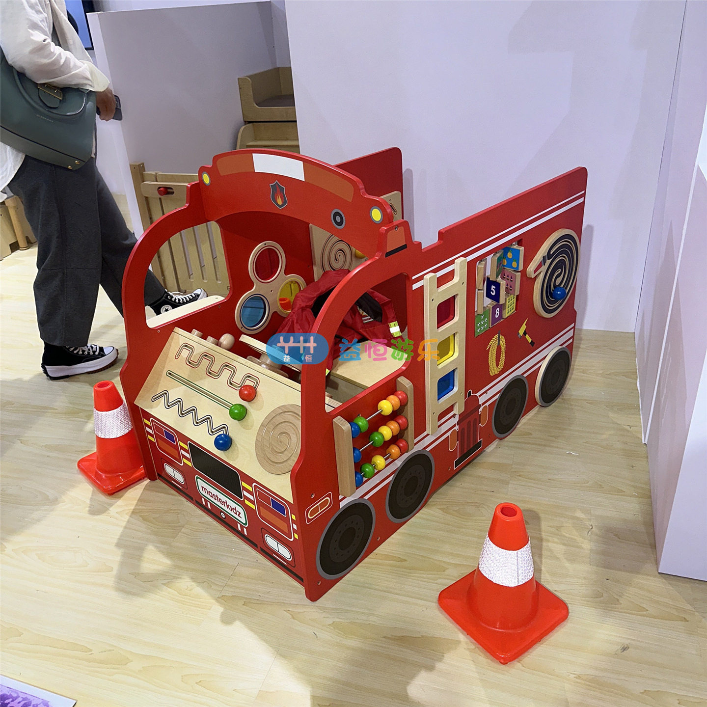 贝思德消防车情景模拟游戏幼儿园儿童过家家角色扮演木质小型设施