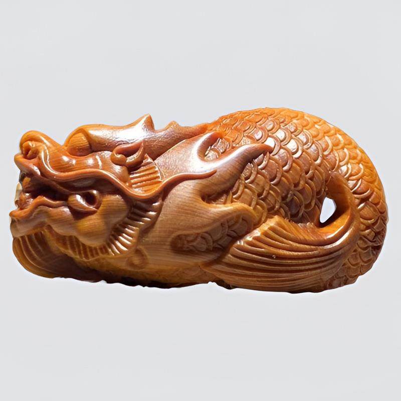 太行崖柏木高油陈化料雕刻鱼化龙摆件装饰随身盘玩文玩手把件家居
