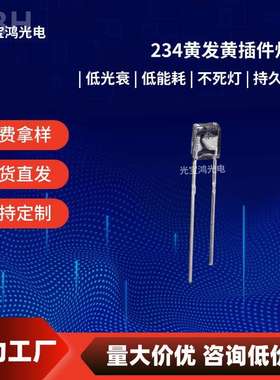 厂家234黄发黄 234黄灯发光二极管 高亮2*3*4黄发黄色led灯珠