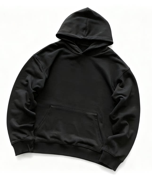 thumbnail for The black hoodie with metal buttons on both shoulders 22120798