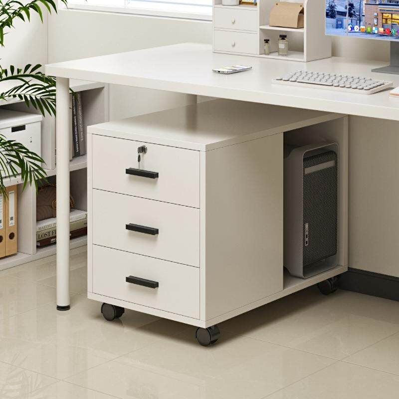 文件柜主机柜抽屉式办公室桌下可移动带锁家用收纳柜资料柜置物柜