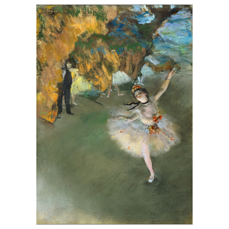 现代装饰画简约餐厅酒店玄关壁画油画布自粘人物芭蕾舞女德加画芯