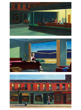 夜鹰夜行者Edward Hopper 霍普装饰画美国艺术客厅书房油画布画芯