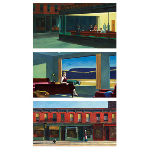 夜鹰夜行者Edward Hopper 霍普装饰画美国艺术客厅书房油画布画芯