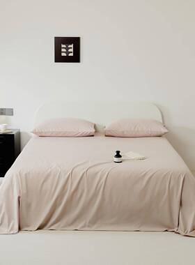 2025新款全棉斜纹青春小调系列纯色单床单 120*230cm 粉灰色