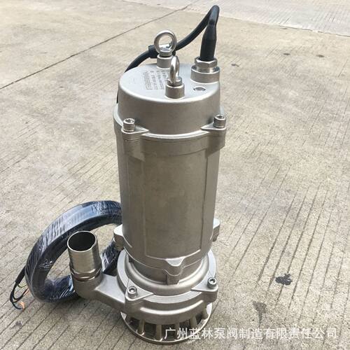 WQD不锈钢污水泵50WQ15-10-1.1耐酸碱抽水泵耐腐蚀潜水泵