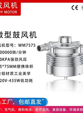 铝合金高压小型鼓风机WM7575电堆充气机采样器用666LPM离心式优惠