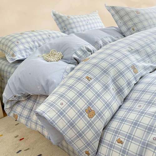 纯棉全棉床上四件套2025新款小清新床单床笠被套罩宿舍三件套床品