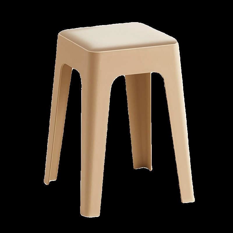 软包家用可叠放备用加厚塑料方凳高板凳大人结实客厅餐桌椅子