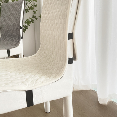 冬季毛绒靠背一体坐垫布艺防滑餐桌椅垫冬天办公椅连体椅子座垫