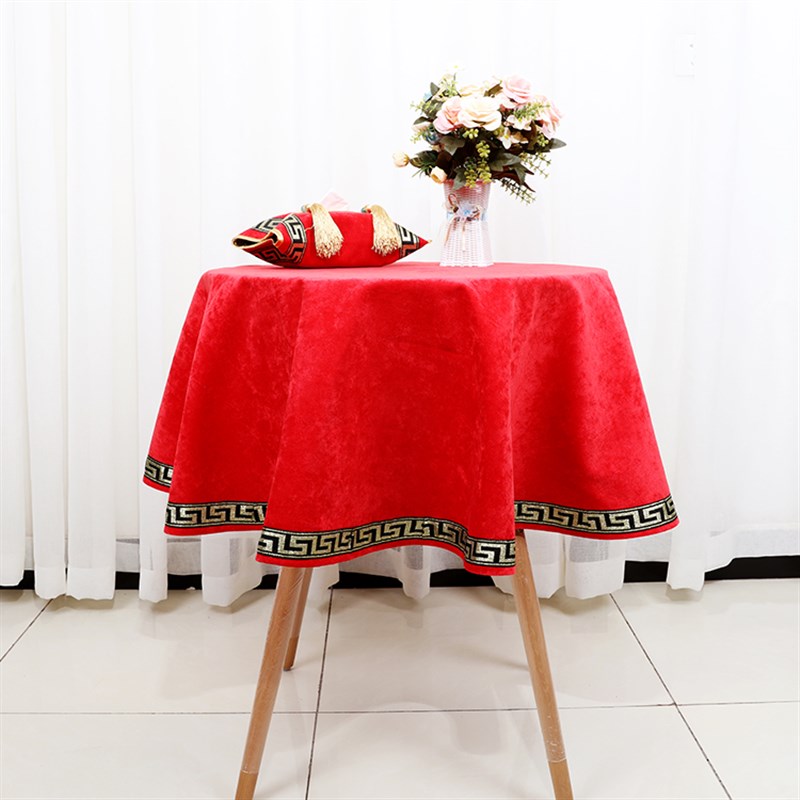 艺必旭定制欧式餐桌布艺装茶几圆桌布桌垫防水防烫圆桌方形桌布