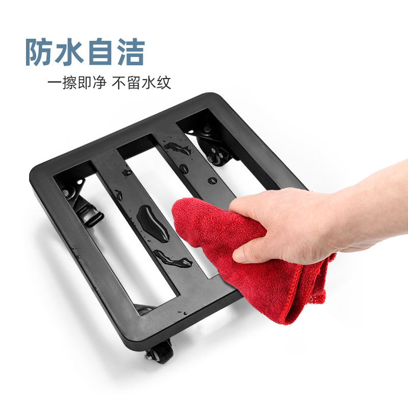 移动托盘铁艺加厚圆角万向轮承重花盆带轮底座长方形花托滑轮底托