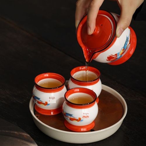 创意搞怪茶壶中式鸳鸯盂手抓壶家用高档精致大容量泡茶壶单壶茶具