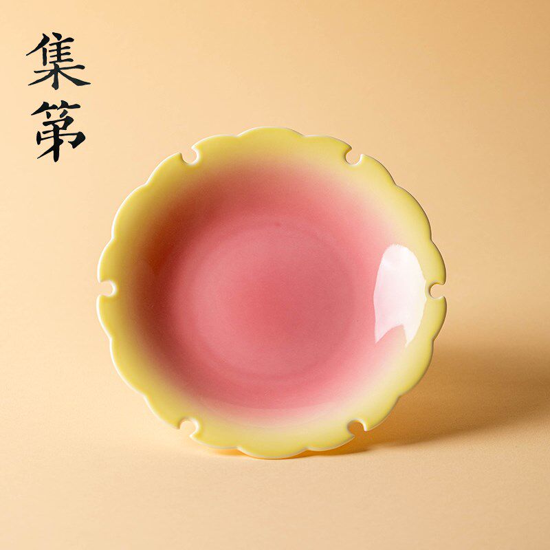 集第渐层壶承垫2025新款中式干泡台单层精致茶盘盖碗底托 托功夫