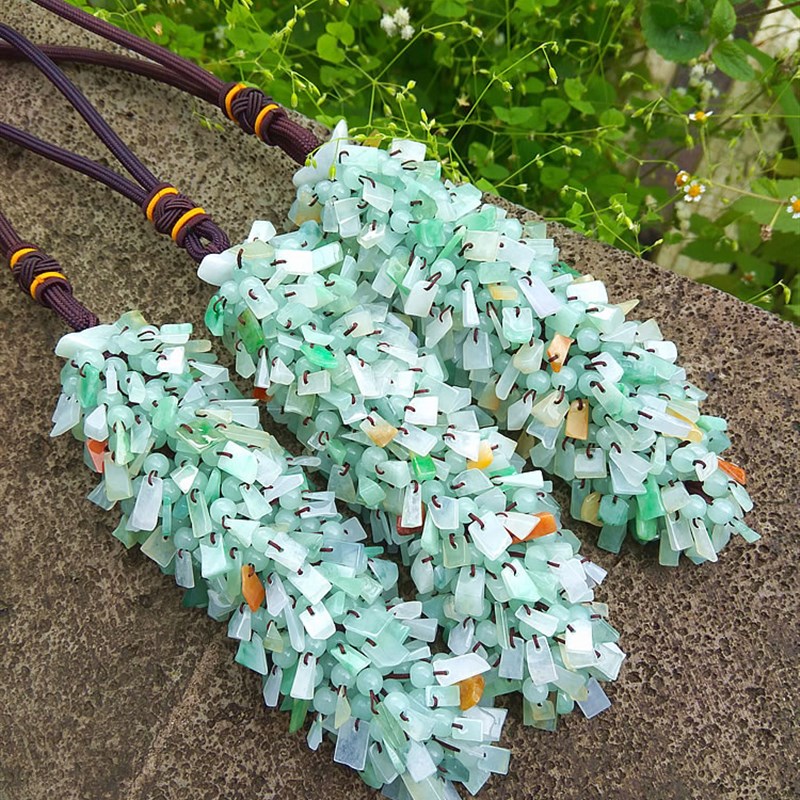 汽车挂件挂饰天然翡翠玉石车内后视镜车载饰品背景墙装饰