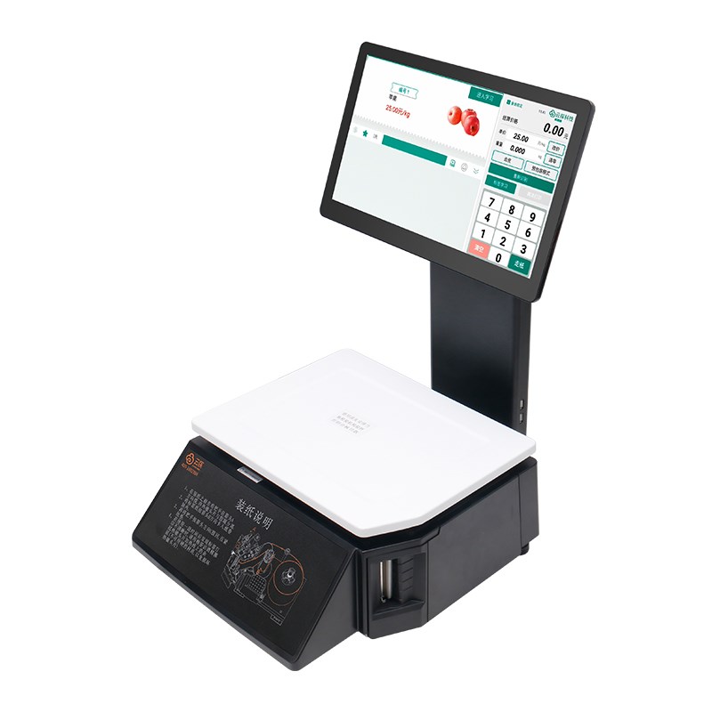 云探条码I识别标签条码秤智能电脑触摸屏蔬果超市称重收银一体机
