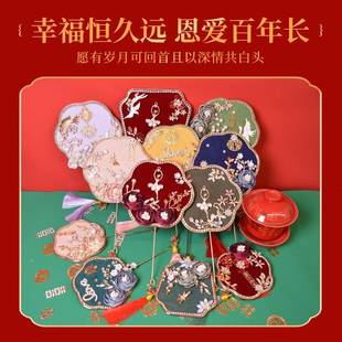 中式新娘团扇古风团扇中国风宫扇成品汉服摄影扇舞蹈表演团扇