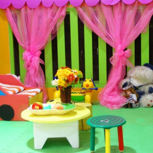 幼儿园娃娃家区角活动主题墙教室大厅走廊装饰吊饰雪纱布网纱网布