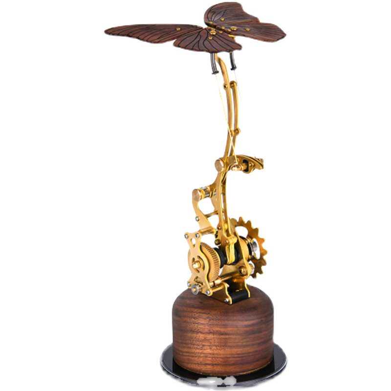 猜不到庄生梦蝶蝴蝶动态艺术摆件玄关复古桌面怀旧客厅装置