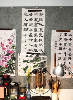 齐岳磁性毛毡墙贴吸磁铁书画毛毡国画墙工笔画毯书画教学画房画室