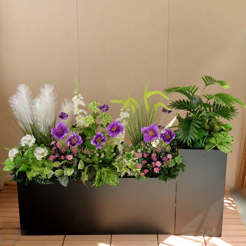 可订制 仿真绿植造景花槽花箱隔断花艺售楼处插花花卉橱窗景观,家居饰品,仿真花/假花,淘宝优惠券,粉丝福利购,淘宝优惠卷