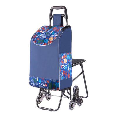 买菜车小拉车便携购物车手推车带爬楼车可拉车拉杆手可折叠坐座椅