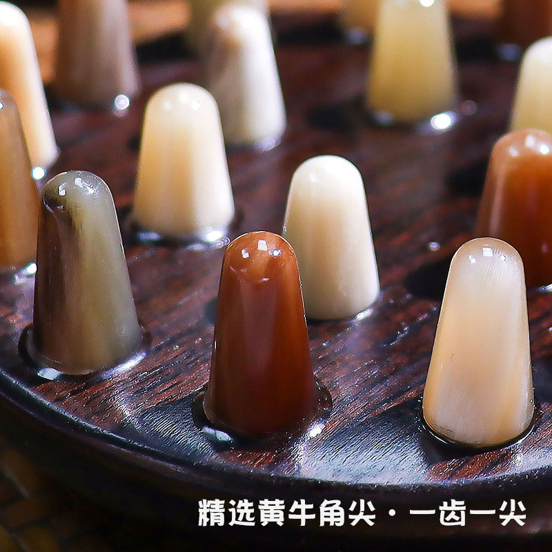 角缘牛角梳经络按摩梳刷肚子头刷全身家用男女头皮头部按摩梳子