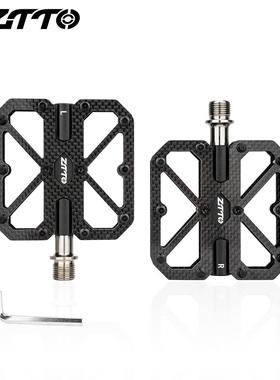 ZTTO自行车碳纤维脚踏板 山地公路车三培林轴承防滑脚蹬骑行装备