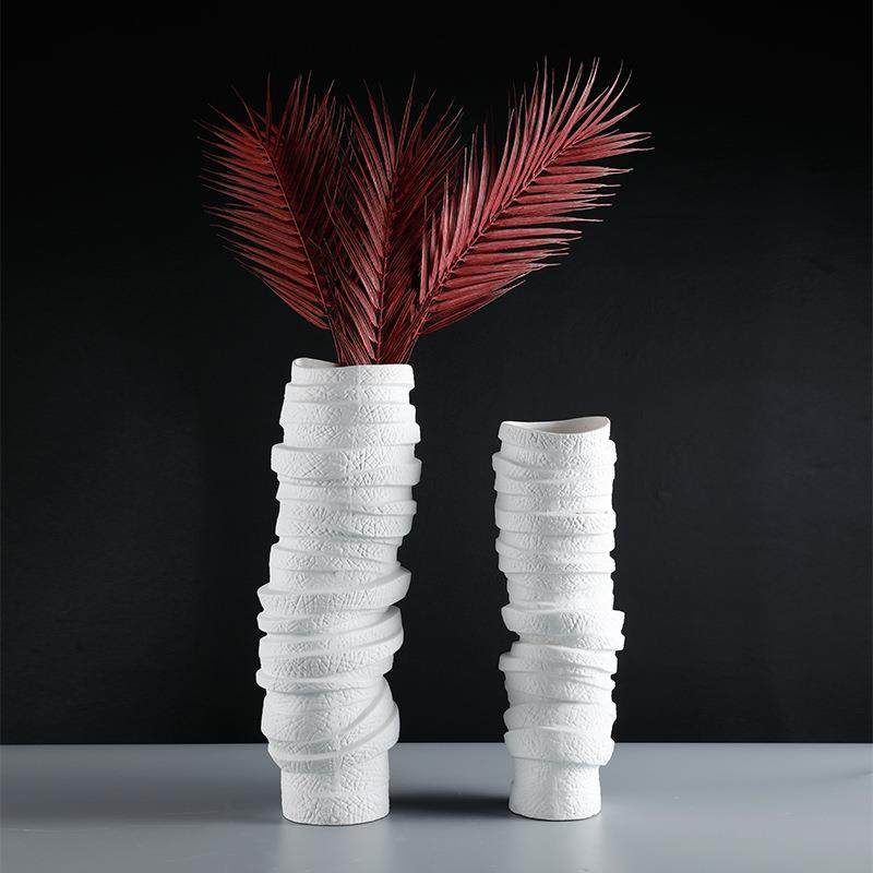 现代简约样板房白色几何层叠花器摆件客厅电视柜餐桌创意花瓶软装,3C数码配件,其它配件,淘宝优惠券,粉丝福利购,淘宝优惠卷