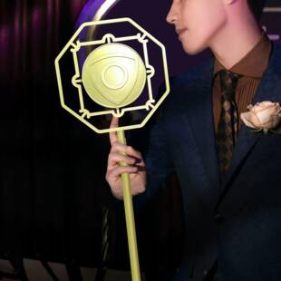 经典怀旧港风直播道具话筒模型影楼古风摄影酒吧假唱复古话筒道具